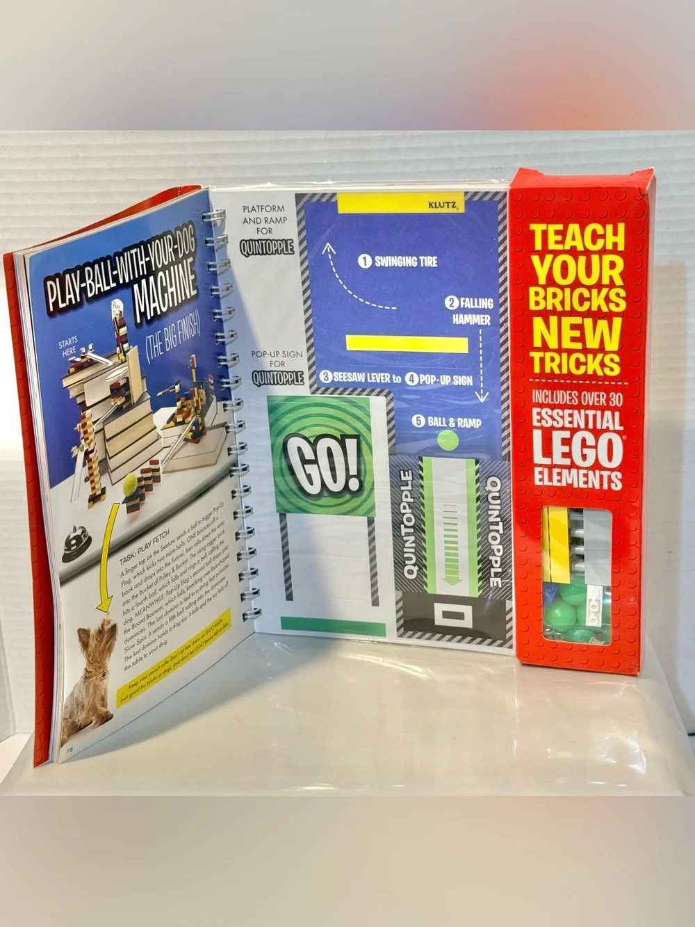 LEGO Chain Reactions Book: Design and Build Moving Machines w/30+ Legos New